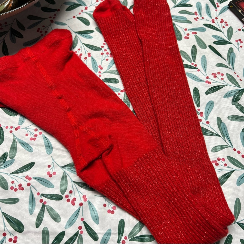 Girls red thighs size 7-10